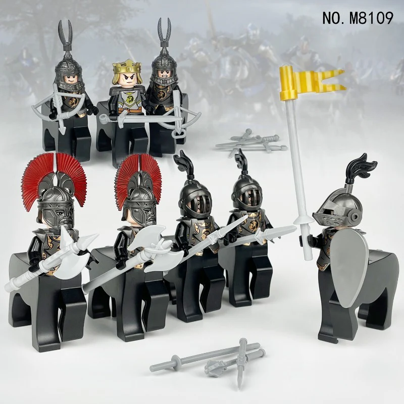 M8108-M8109-M8110-M8111 Medieval Ancient Rome Series Knight Military Castle Minifigures - Image 3