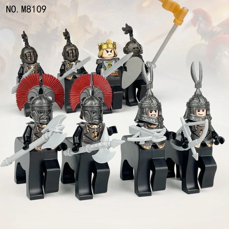 M8108-M8109-M8110-M8111 Medieval Ancient Rome Series Knight Military Castle Minifigures - Image 4