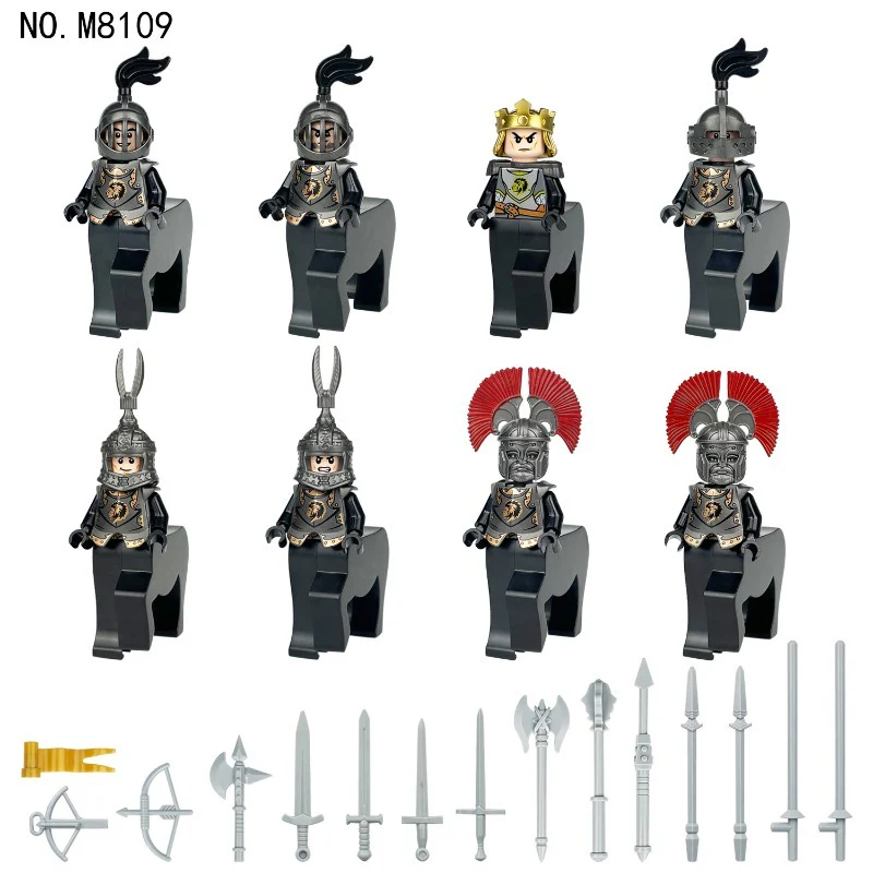 M8108-M8109-M8110-M8111 Medieval Ancient Rome Series Knight Military Castle Minifigures - Image 7