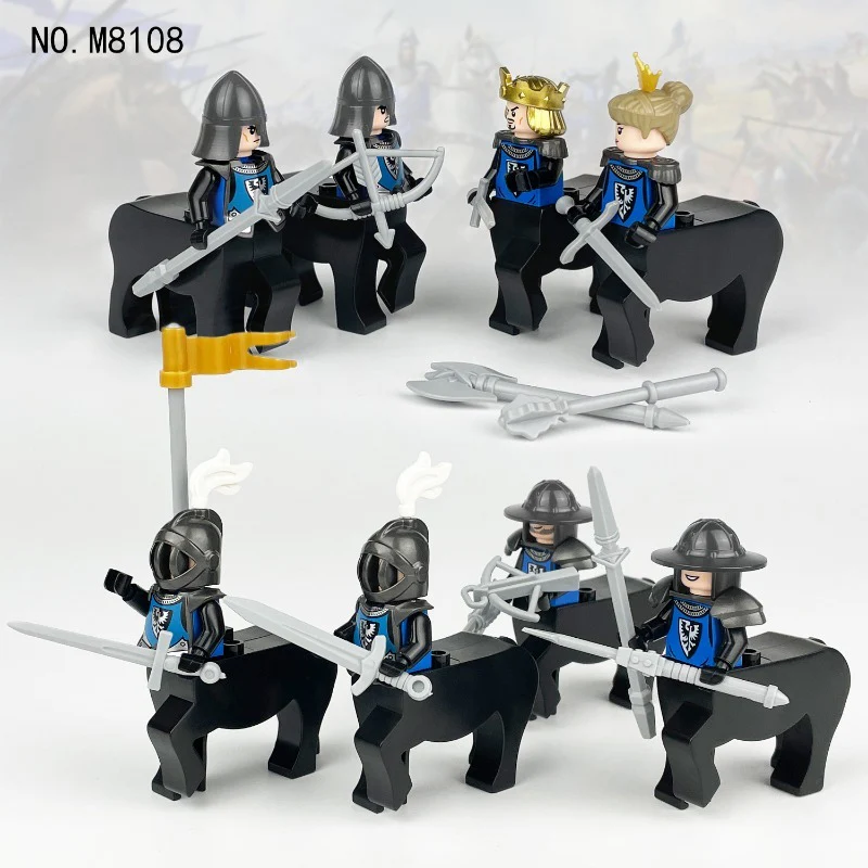 M8108-M8109-M8110-M8111 Medieval Ancient Rome Series Knight Military Castle Minifigures - Image 8