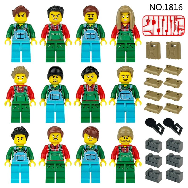 M8123 M1815 M8103 M8064 M1816 Urban construction workers minifigures - Image 6
