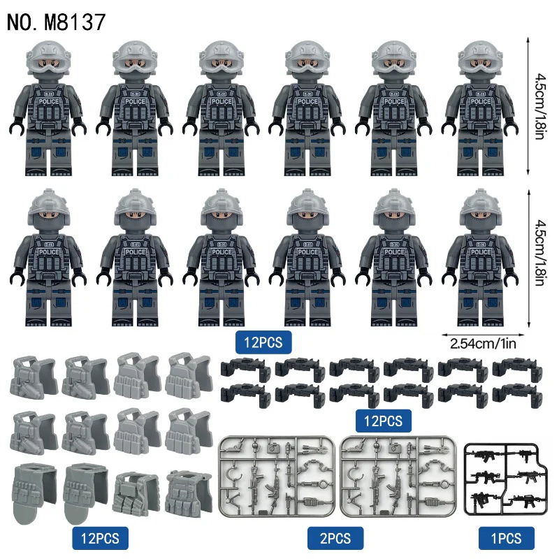 M8137 railway response force Minifigures - Image 2