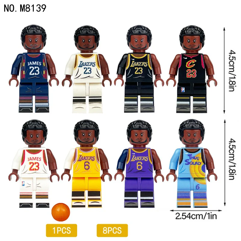 M8139 M8090 M1610 M8070 James Basketball Sports Minifigures - Image 3