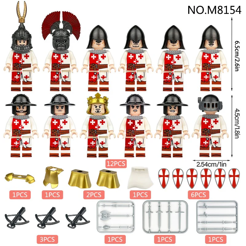 M8141 M8142 M8143 M8144 M8149 M8154 M8156 M8155 Medieval series of knights Minifigures - Image 12