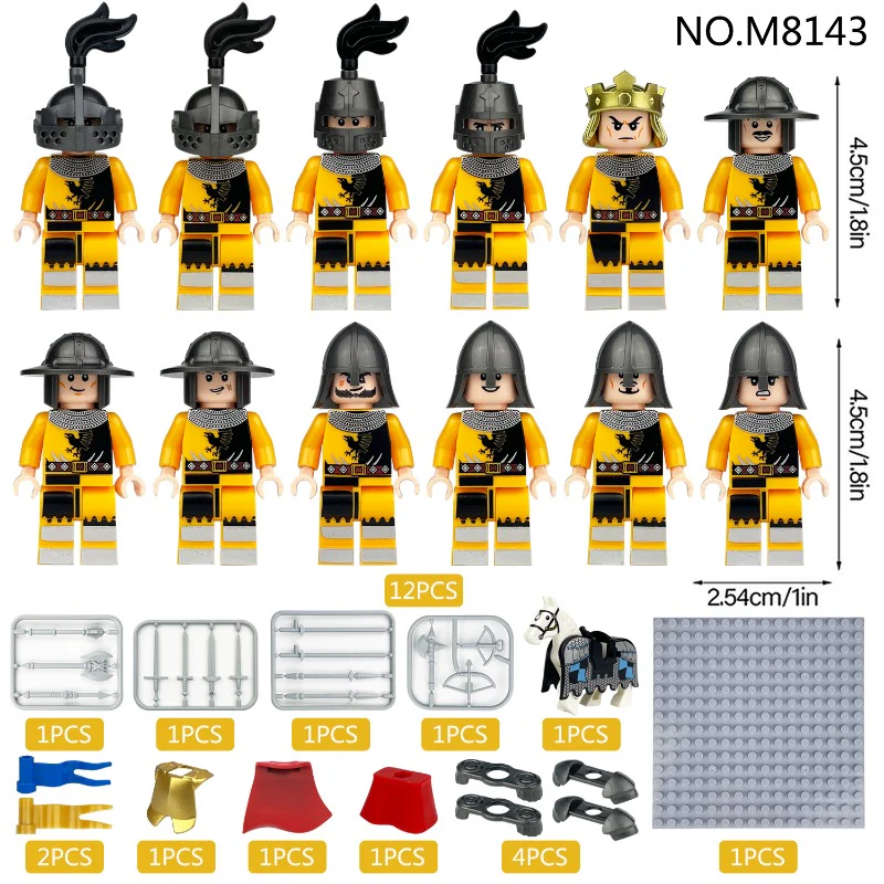 M8141 M8142 M8143 M8144 M8149 M8154 M8156 M8155 Medieval series of knights Minifigures - Image 6