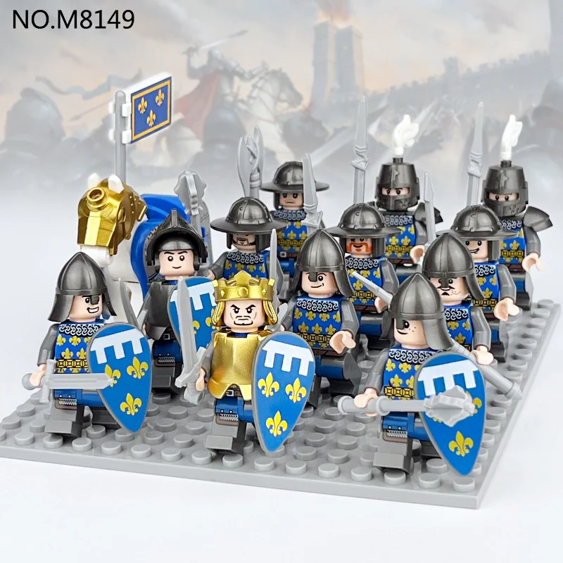 M8141 M8142 M8143 M8144 M8149 M8154 M8156 M8155 Medieval series of knights Minifigures - Image 9