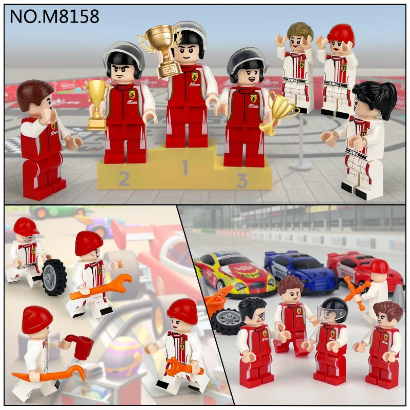 M8158 16 Racer Athletes Minifigures - Image 2