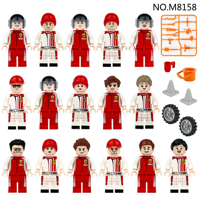 M8158 16 Racer Athletes Minifigures - Image 3