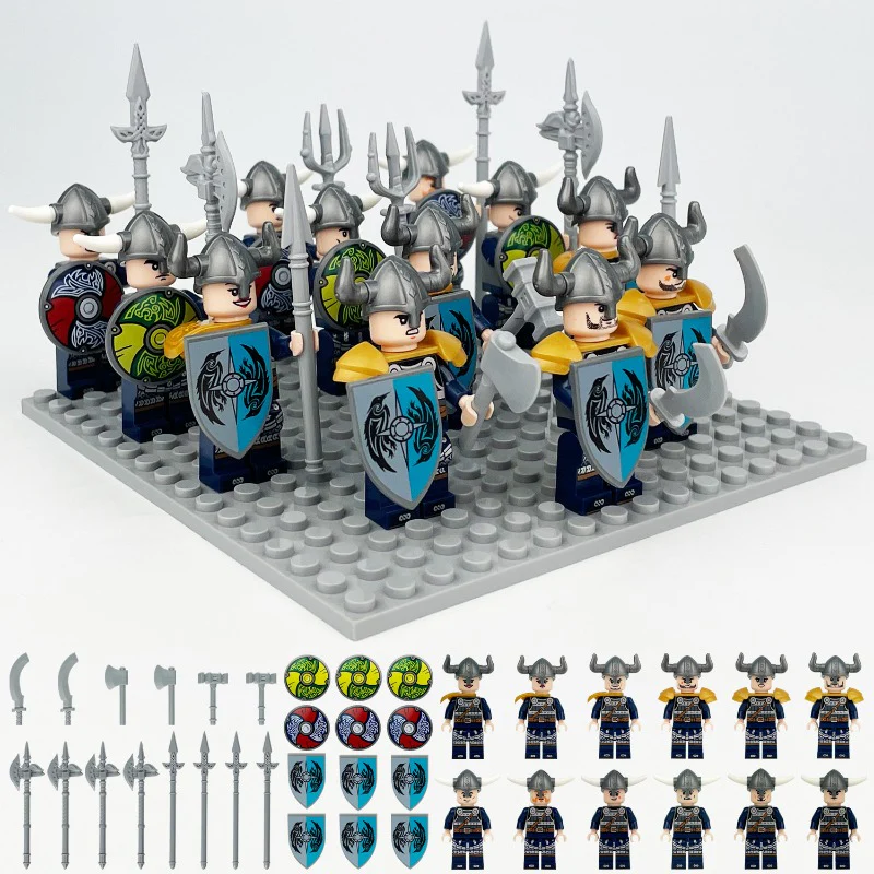 M8167 M8168 M8170 Medieval Vikings Series Minifigures - Image 2