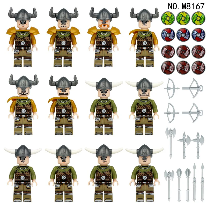 M8167 M8168 M8170 Medieval Vikings Series Minifigures - Image 3