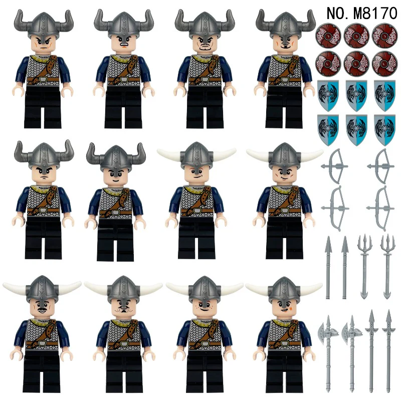 M8167 M8168 M8170 Medieval Vikings Series Minifigures - Image 5