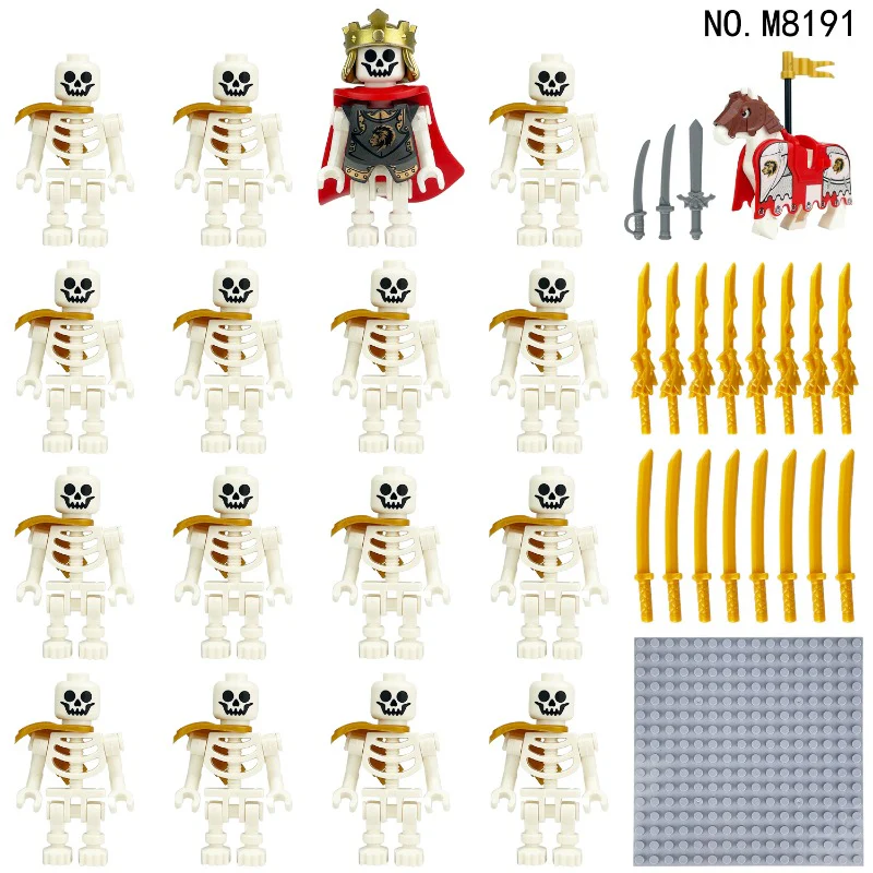 M8191 Medieval Skeleton Legion Minifigures - Image 2