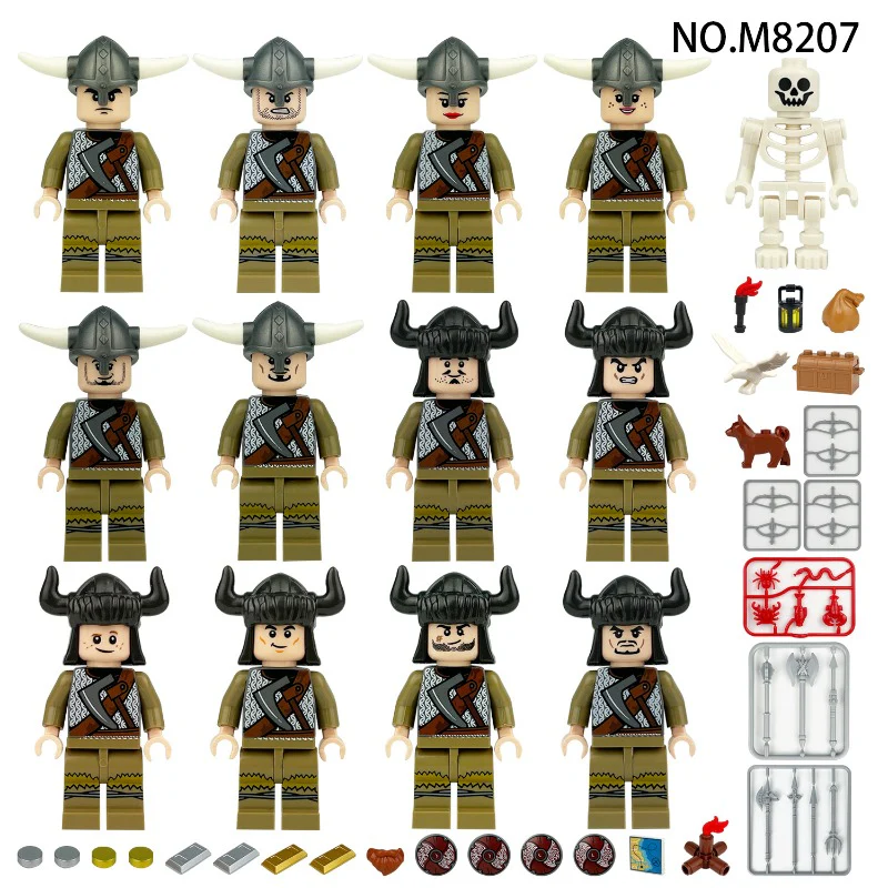 M8206 M8207 2 Viking Minifigures - Image 2