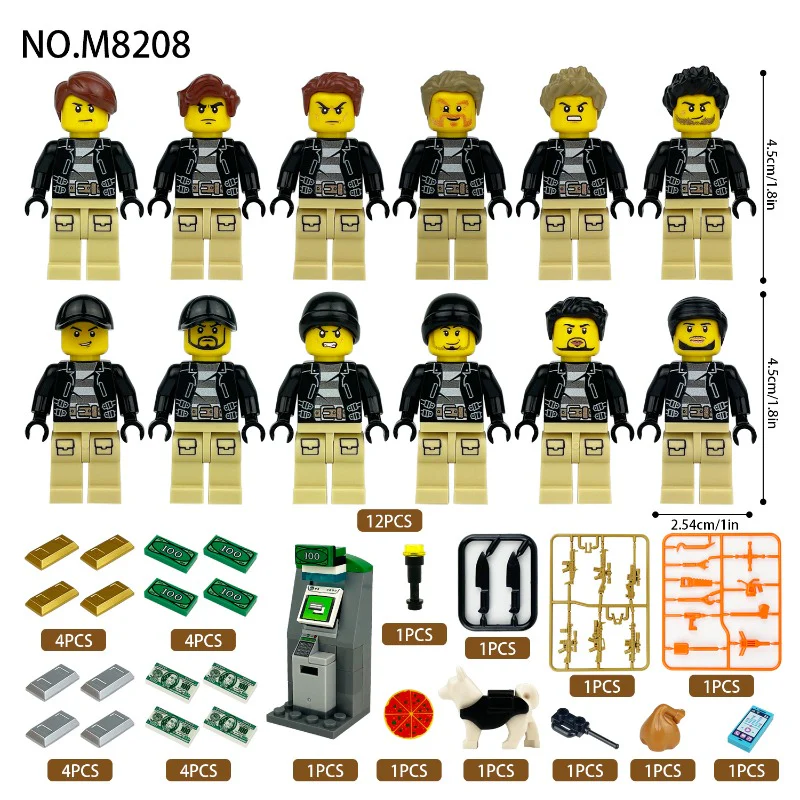 M8208 ATM Scandal Gangster Minifigures - Image 2