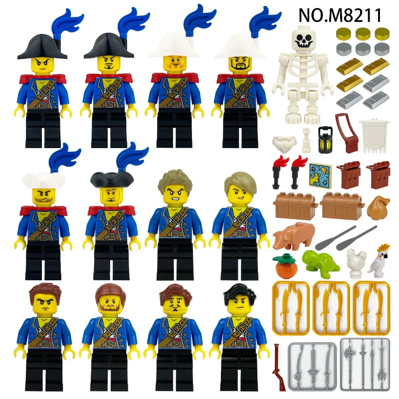 M8210 M8211 2 styles pirate minifigures - Image 2