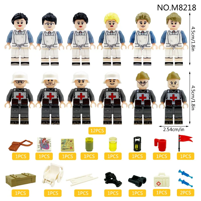 M8218 German military medical unit Minifigures - Image 2