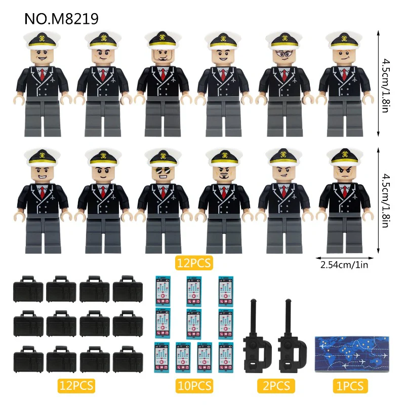 M8219 aircraft captain Minifigures - Image 2