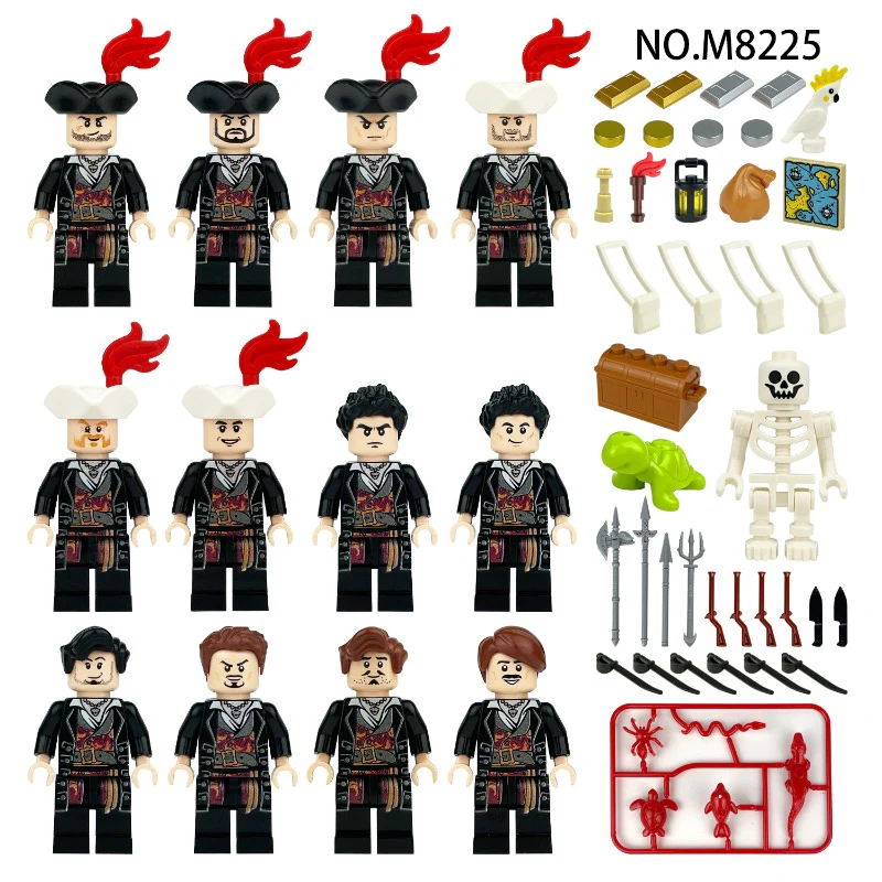 M8224 M8225 Pearl pirate crew Minifigures - Image 2
