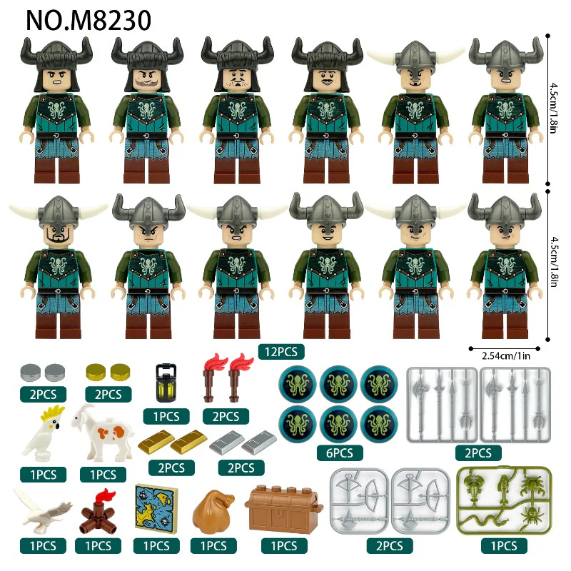 M8230 Sea Monster Warrior Minifigures - Image 2