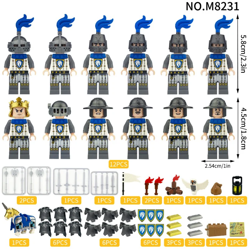 M8231 White Horse Knights Legion Minifigures - Image 2