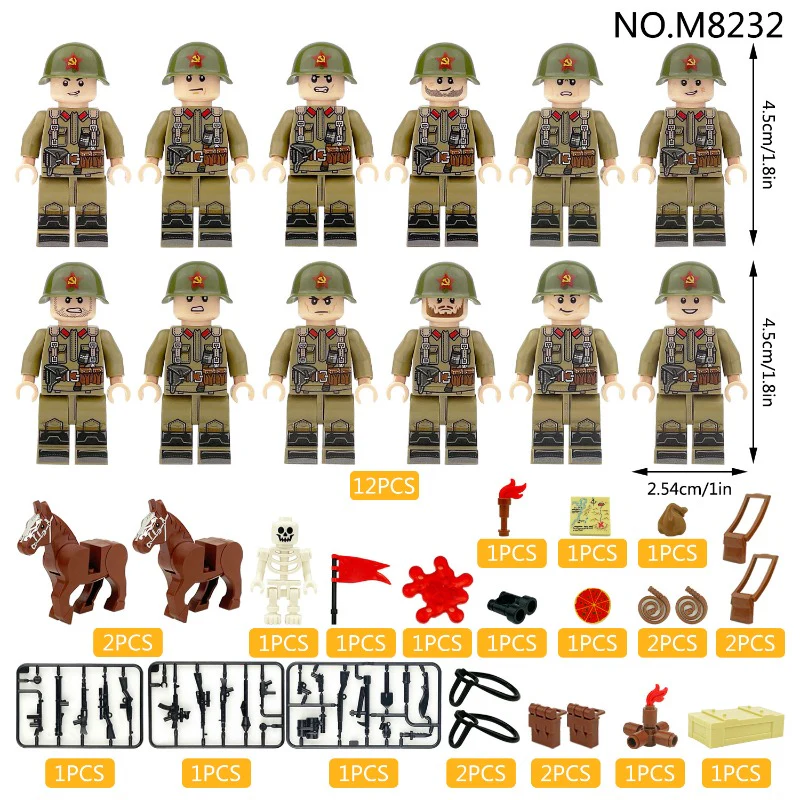 M8232 Soviet Expedition Minifigures - Image 2