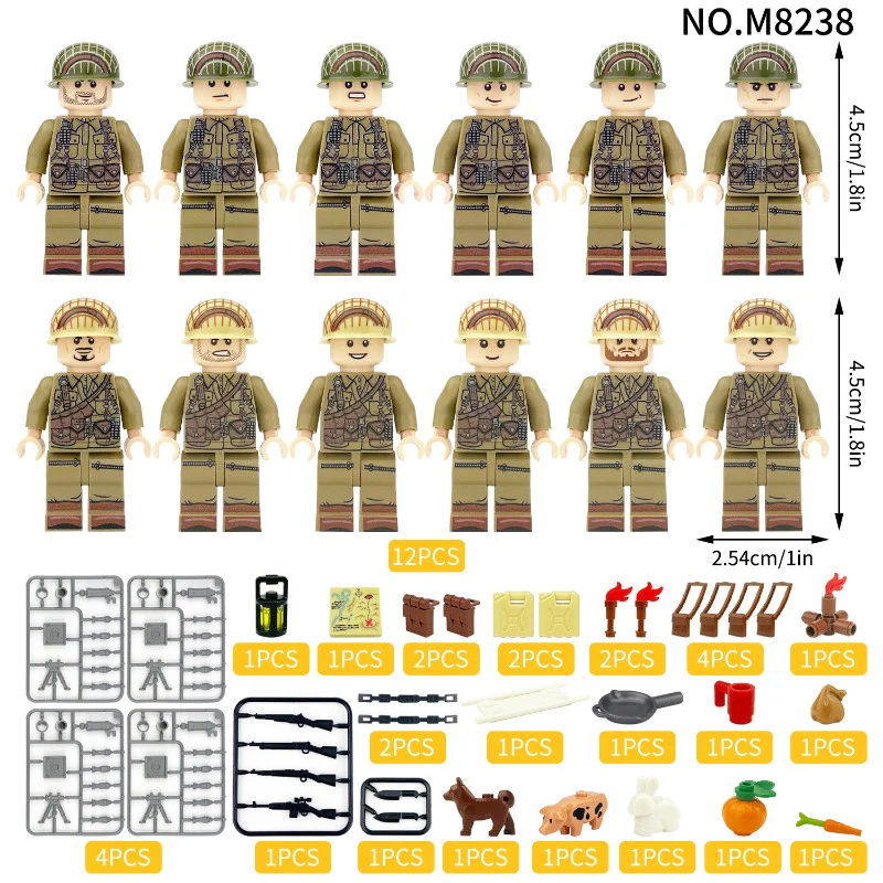 M8238 U.S. Field Corps Minifigures - Image 2