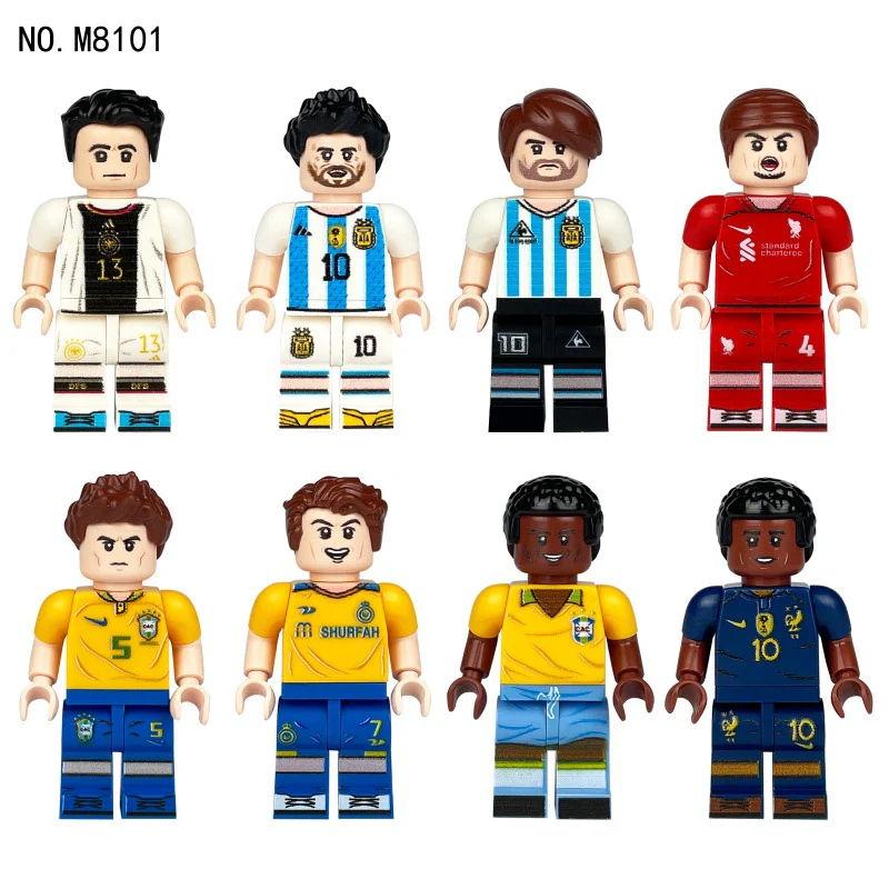M8242 M8101 M8077 M8046 Football League Player Minifigures - Image 3