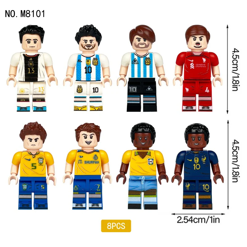 M8242 M8101 M8077 M8046 Football League Player Minifigures - Image 4
