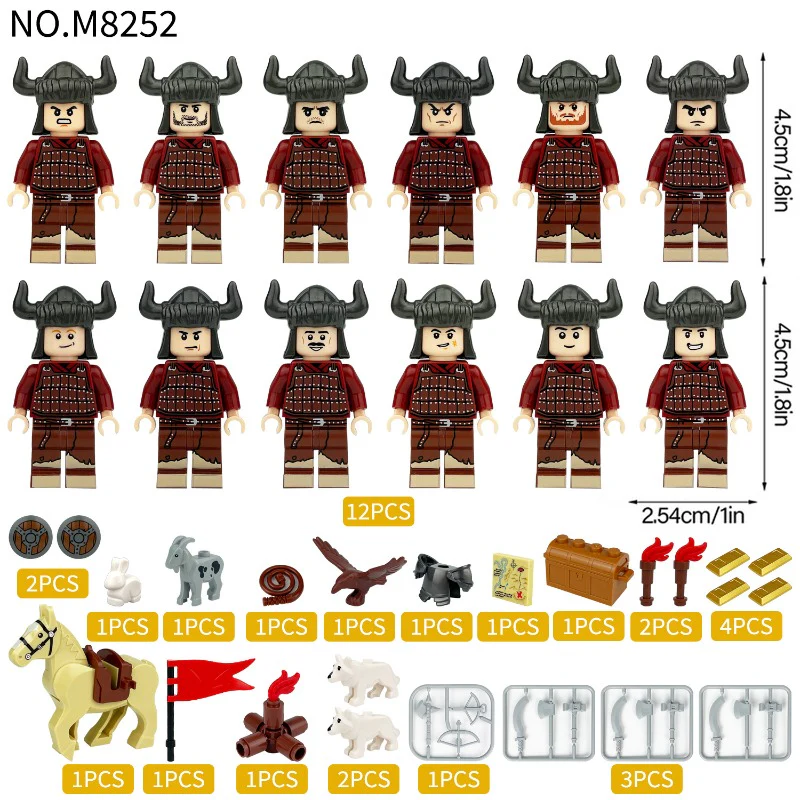 M8252 Xiongnu tribe Minifigures - Image 2
