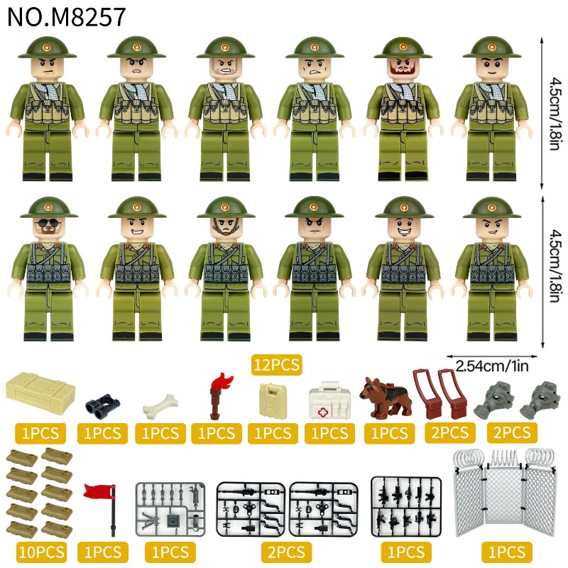 M8257 Vietnamese army Battle of Xishan Minifigures - Image 2