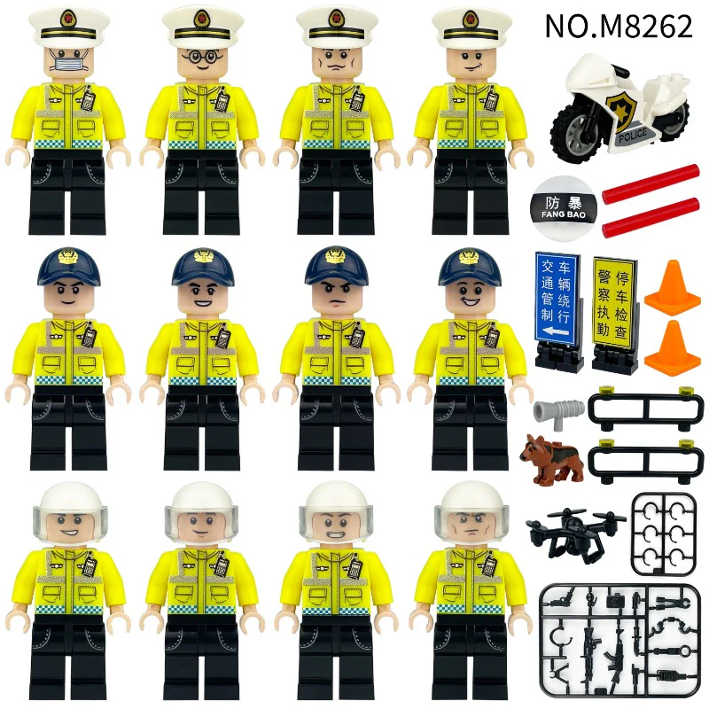 M8266 Spring Thunder Action Group M8262 Traffic police duty team Minifigures - Image 2