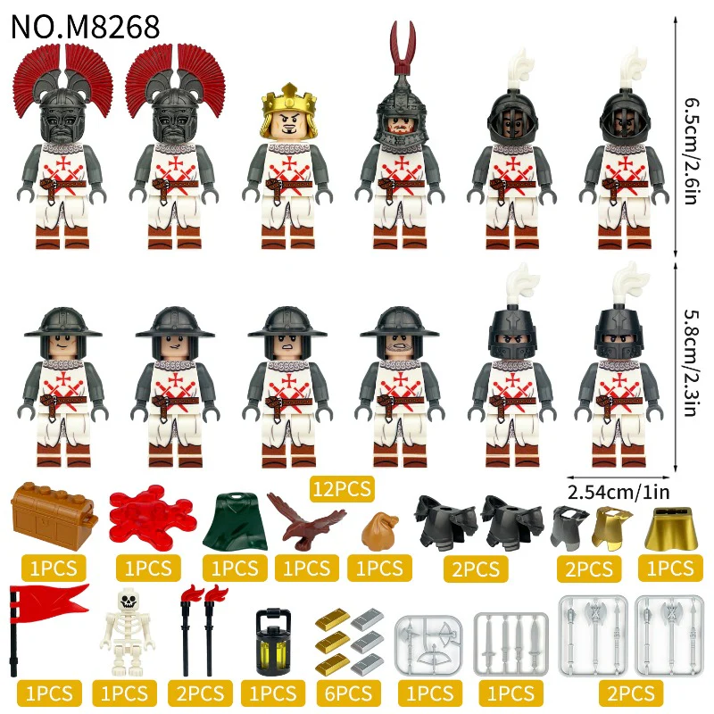M8268 medieval Templars Minifigures - Image 2