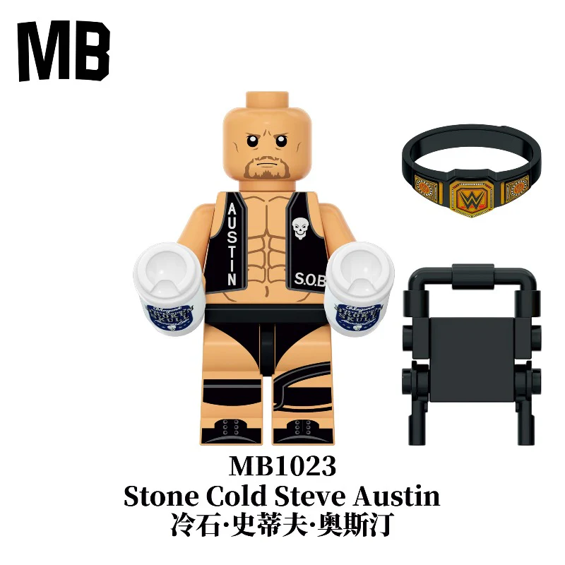 MB1020-MB1024 WWE Wrestler Duelist Series Minifigures - Image 5