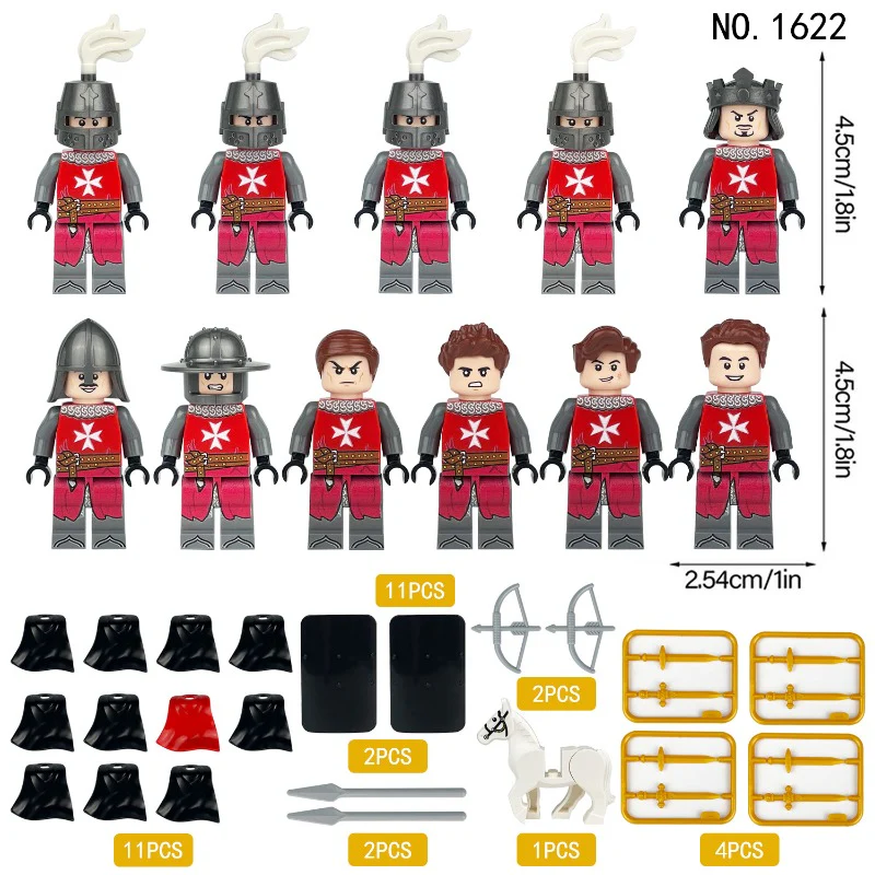 Medieval Ancient Rome Series Knight Military Castle Minifigures - Image 21