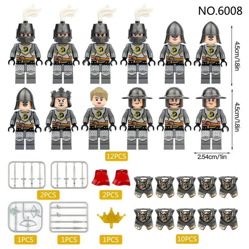 Medieval Ancient Rome Series Knight Military Castle Minifigures - Image 25