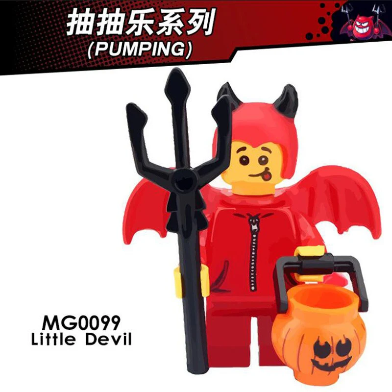 MG0092 MG0094 MG0093 MG0099 MG0185 Draw Fun Series Pink Pig Cupid Little Devil Minifigures - Image 3