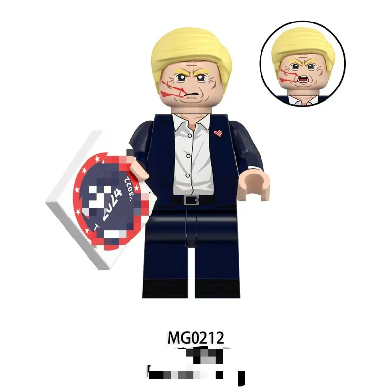 MG0212 MG0211 Donald John Trump Minifigures - Image 2