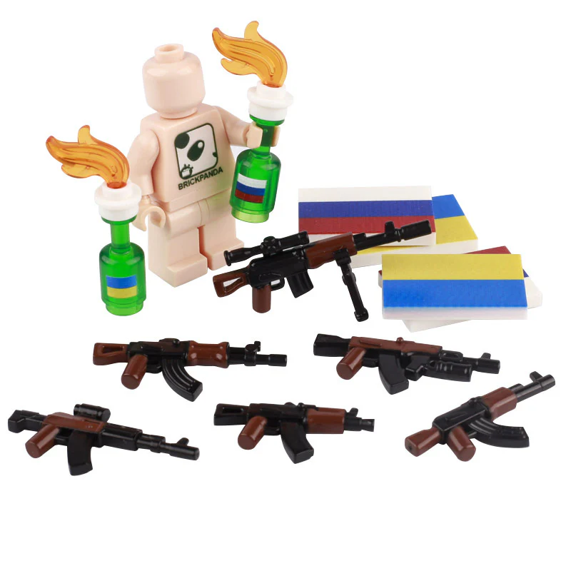 Military Minifigures Soldiers Weapons Accessories Russian Flag Bottle - Image 4