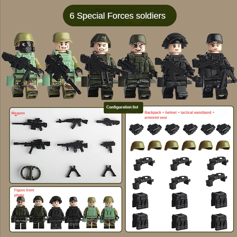 Military Minifigures Special Police Quipment Arsenal Accessories - Image 10
