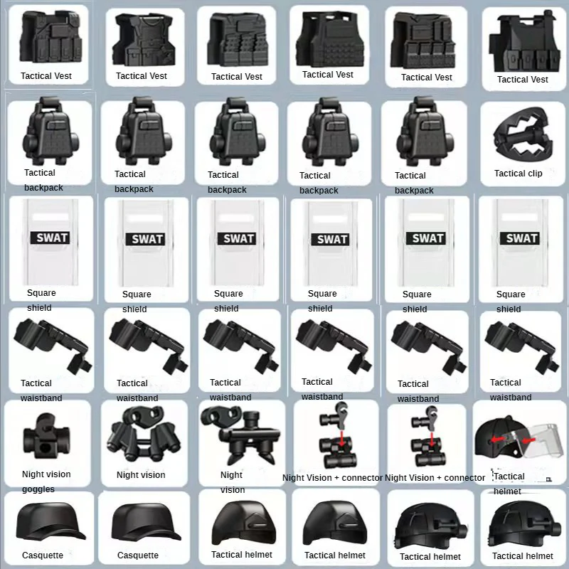 Military Minifigures Special Police Quipment Arsenal Accessories - Image 2