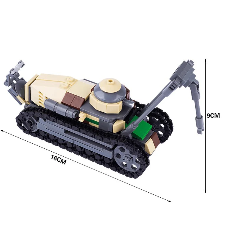 Military World War II French Renault Light Engineering Tank Artillery Vehicle - Image 10