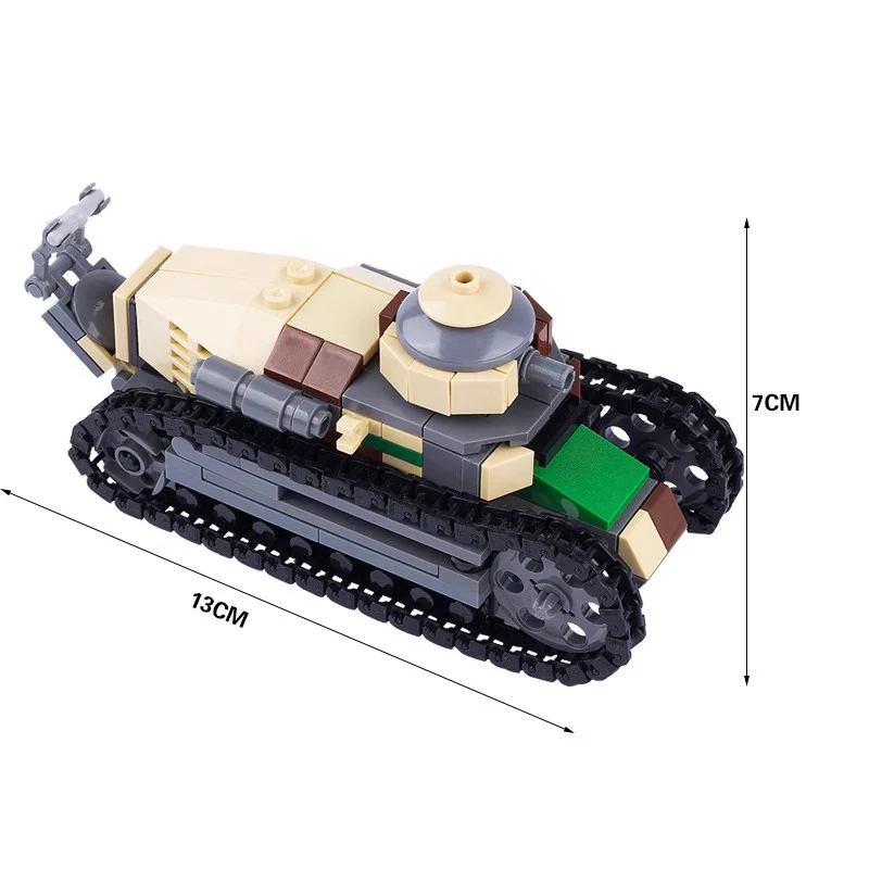 Military World War II French Renault Light Engineering Tank Artillery Vehicle - Image 12