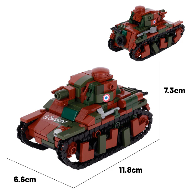 Military World War II French Renault Light Engineering Tank Artillery Vehicle - Image 7