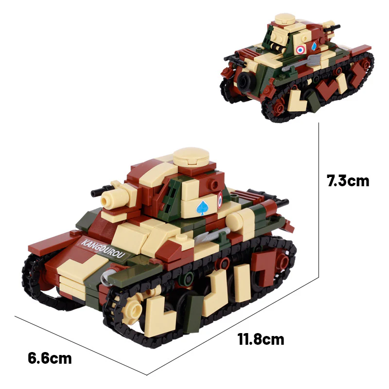 Military World War II French Renault Light Engineering Tank Artillery Vehicle - Image 8