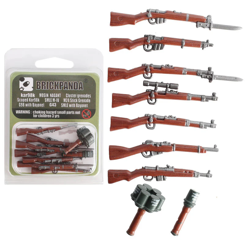 Military World War II Two Tone Weapons Minifigures Accessories Gun - Image 4