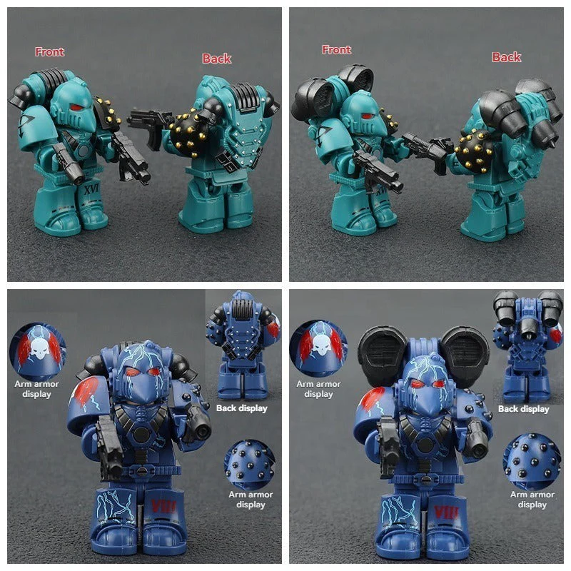 MK6 Warhammer 40k Series Space Marine Sons of Horus Night Lords Minifigures - Image 2
