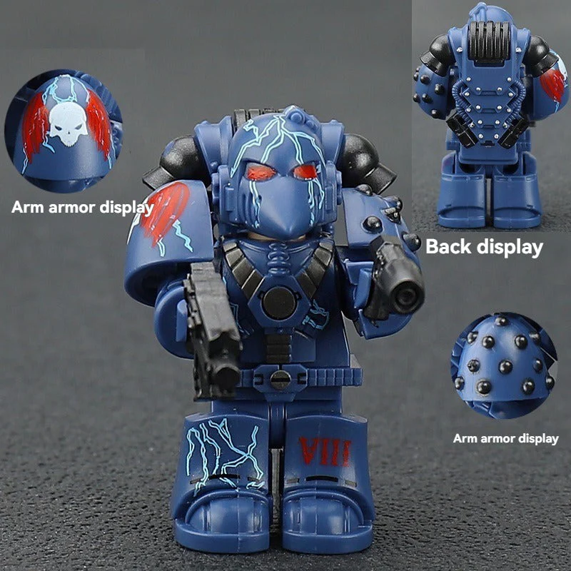 MK6 Warhammer 40k Series Space Marine Sons of Horus Night Lords Minifigures - Image 6