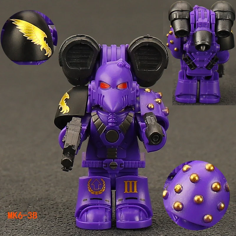 MK6 Warhammer 40k Series Space Marine Sons of Horus Night Lords Minifigures - Image 9