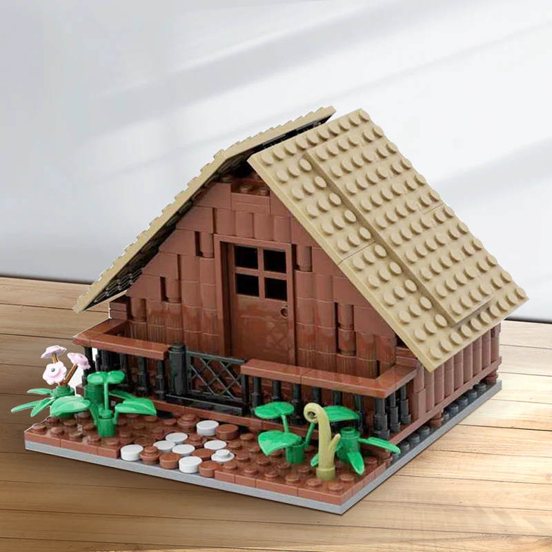 (Gobricks version) MOC-146915 Wooden House (without interior) - Image 2