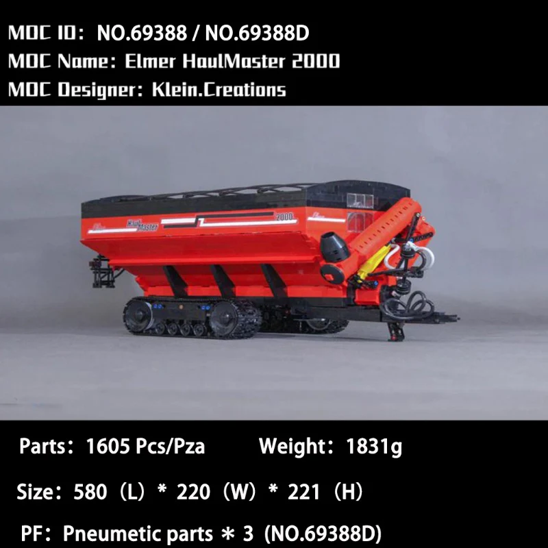 MOC-67575 CASE QuadTrac 620 & 69388 Elmer Haulmaster 2000 Trailer With PDF Drawings - Image 8
